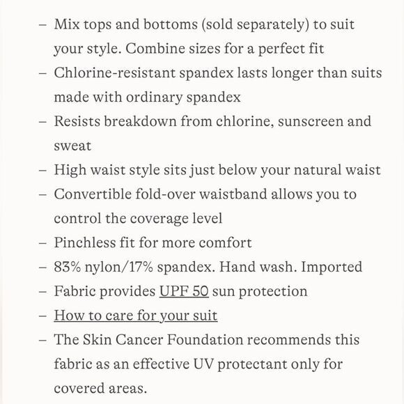 Land's End Plus size chlorine resist high waist swim bottoms deep balsam Various - Picture 5 of 5